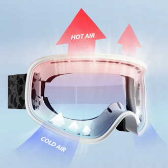 Qunature Panda Ski Goggles for Adults - Black/White