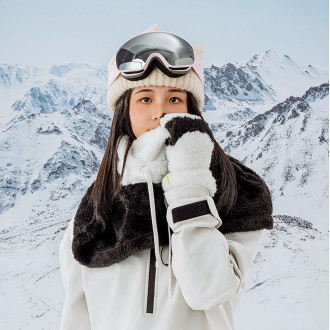Qunature Panda Ski Balaclava for Kids/Adults Size M - Black/White
