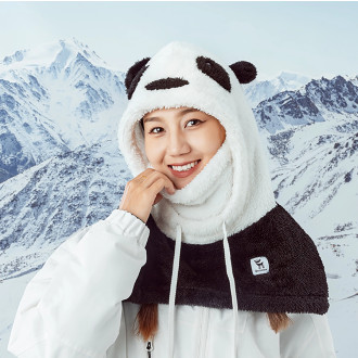 Qunature Panda Ski Balaclava for Kids/Adults Size M - Black/White