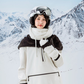 Qunature Panda Ski Balaclava for Kids/Adults Size M - Black/White