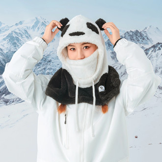 Qunature Panda Ski Balaclava for Kids/Adults Size L - Black/White