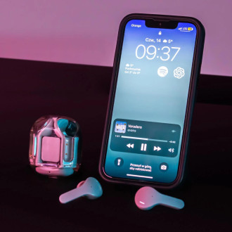 Bezdrátová sluchátka TWS Bluetooth do uší Acefast zelená (zelená T6 pro mládež)