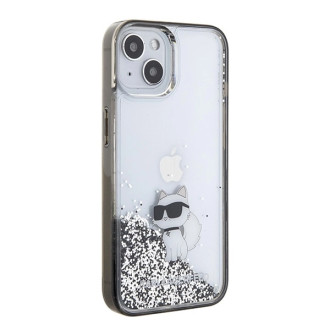 Karl Lagerfeld Liquid Glitter Choupette case for iPhone 15 - transparent