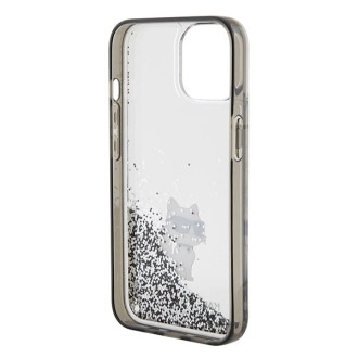 Karl Lagerfeld Liquid Glitter Choupette case for iPhone 15 - transparent