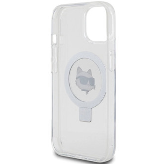 Karl Lagerfeld KLHMP15SHMRSCHH iPhone 15 6.1&quot; white/white hardcase Ring Stand Choupette Head MagSafe