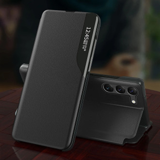 Eco Leather View Case for Samsung S24 with flap - black