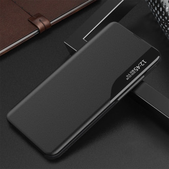 Eco Leather View Case for Xiaomi POCO C65 / Redmi 13C with flap - black