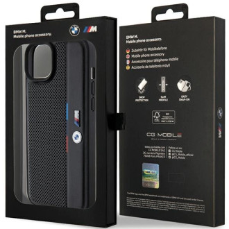 BMW Perforated Tricolor Line case for iPhone 15 / 14 / 13 - black