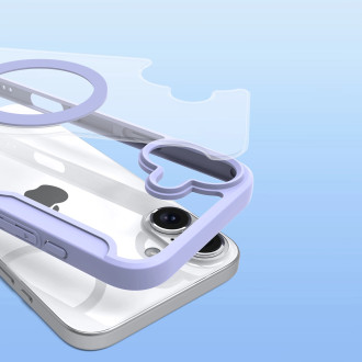 Dux Ducis Skin X Pro iPhone 16 Case with MagSafe and Flip Cover - Purple