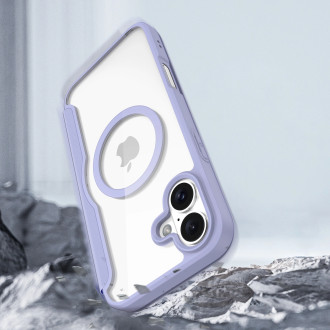 Dux Ducis Skin X Pro iPhone 16 Case with MagSafe and Flip Cover - Purple