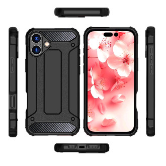 Hybrid Armor iPhone 16 Case - Black