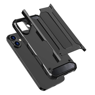 Hybrid Armor iPhone 16 Plus Case - Black