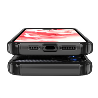 Hybrid Armor iPhone 16 Plus Case - Black