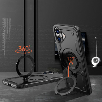 Hybrid Armor Trendy Case with MagSafe for iPhone 16 Plus - Black