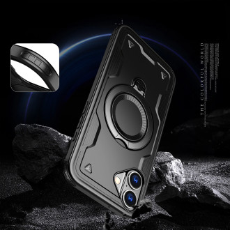 Hybrid Armor Trendy Case with MagSafe for iPhone 16 Plus - Black
