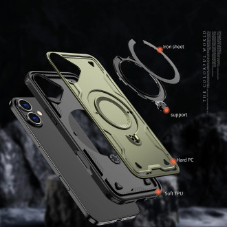 Hybrid Armor Trendy Case with MagSafe for iPhone 16 Plus - Green