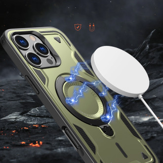 Hybrid Armor Trendy Case with MagSafe for iPhone 16 Pro - Green
