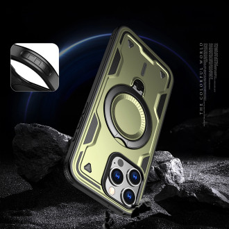 Hybrid Armor Trendy Case with MagSafe for iPhone 16 Pro Max - Green