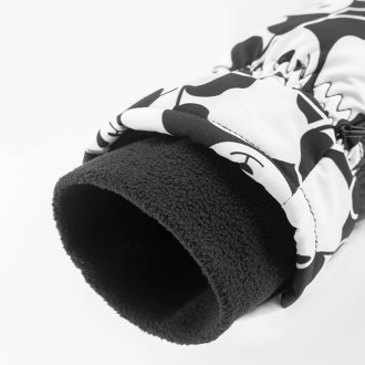 Qunature Panda Heat Transfer Ski Gloves Kids Size S - Black/White