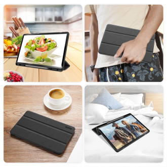 Dux Ducis Domo PU Leather Case with Stand for Samsung Tab S10+ / S9+ / S9 FE+ - Black