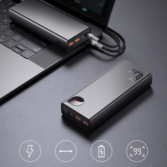 Baseus Adaman powerbank 2x USB / 1x USB Type C / 1x micro USB 20000mAh 65W Quick Charge 3.0 Power Delivery black (PPIMDA-D01)