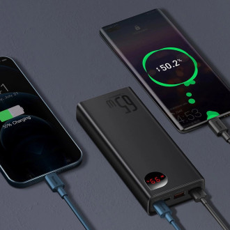 Baseus Adaman powerbank 2x USB / 1x USB Type C / 1x micro USB 20000mAh 65W Quick Charge 3.0 Power Delivery black (PPIMDA-D01)