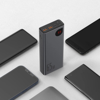 Baseus Adaman powerbank 2x USB / 1x USB Type C / 1x micro USB 20000mAh 65W Quick Charge 3.0 Power Delivery black (PPIMDA-D01)