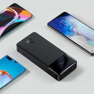 Baseus Bipow fast charging powerbank 20000mAh 20W black (Overseas Edition) + USB-A - Micro USB cable 0.25m black (PPBD050501)