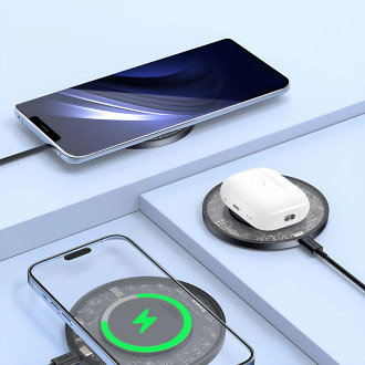Baseus BS-W530 15W indukční nabíječka + USB C kabel - USB C 24W 1m - černá
