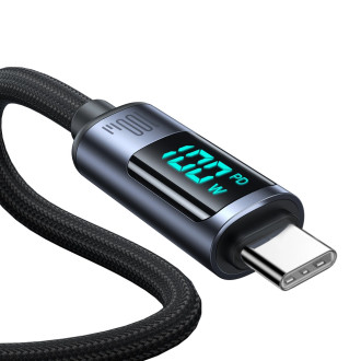 Joyroom Prism Series A16 USB-C / USB-C 100W 1.2m Cable with LED Display - Black