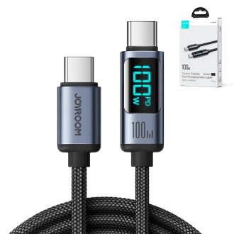 Joyroom Prism Series A16 USB-C / USB-C 100W 1.2m Cable with LED Display - Black