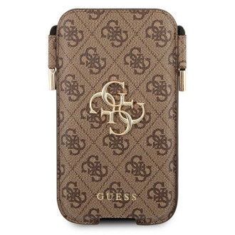 Guess Phone bag GUHCP12M4GPSBR 6.1&quot; brown/brown 4G Metal Logo
