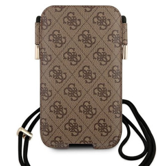 Guess Phone bag GUHCP12M4GPSBR 6.1&quot; brown/brown 4G Metal Logo