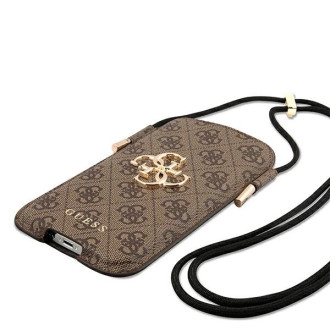 Guess Phone bag GUHCP12M4GPSBR 6.1&quot; brown/brown 4G Metal Logo