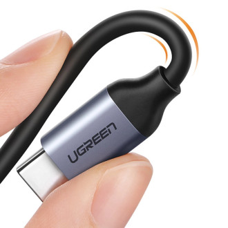 Ugreen audio adapter USB Type C (male) - USB Type C PD QC (female) + 3.5mm mini jack (female) gray (CM231)
