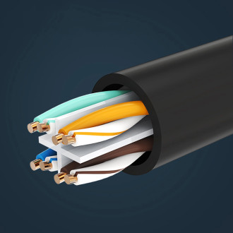 Ugreen NW112 11279 Ethernet Network Cable RJ45 (female) - RJ45 (male) F/UTP Cat. 6 1 Gbps 1m - black
