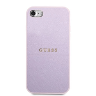 Guess GUHCI8PSASBPU iPhone 7/8 / SE 2020 / SE 2022 hardcase purple/purple Saffiano Hot Stamp &amp; Metal Logo