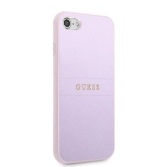 Guess GUHCI8PSASBPU iPhone 7/8 / SE 2020 / SE 2022 hardcase purple/purple Saffiano Hot Stamp &amp; Metal Logo