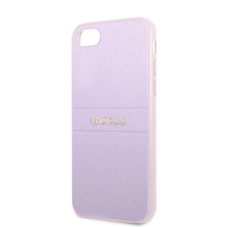 Guess GUHCI8PSASBPU iPhone 7/8 / SE 2020 / SE 2022 hardcase purple/purple Saffiano Hot Stamp &amp; Metal Logo