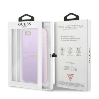 Guess GUHCI8PSASBPU iPhone 7/8 / SE 2020 / SE 2022 hardcase purple/purple Saffiano Hot Stamp &amp; Metal Logo