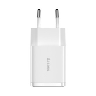 Baseus Compact nabíječka 2x USB 10,5W bílá (CCXJ010202)