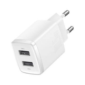 Baseus Compact nabíječka 2x USB 10,5W bílá (CCXJ010202)