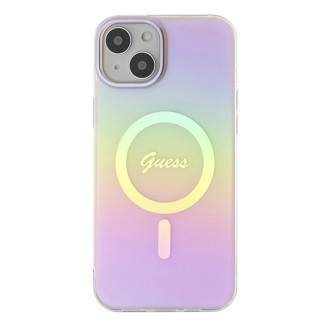Guess GUHMP15MHITSP iPhone 15 Plus 6.7&quot; pink/pink hardcase IML Iridescent MagSafe