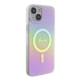 Guess GUHMP15MHITSP iPhone 15 Plus 6.7&quot; pink/pink hardcase IML Iridescent MagSafe