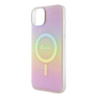 Guess GUHMP15MHITSP iPhone 15 Plus 6.7&quot; pink/pink hardcase IML Iridescent MagSafe