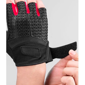 Rockbros S169BR M cycling gloves with gel inserts - black and red