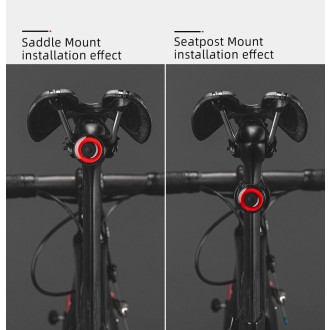 Rockbros Q3 rear bicycle lamp with intelligent stop system - black