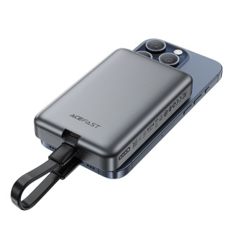 Powerbank Acefast M10 Magnetic 2x USB-C PD 30W with 15W Inductive Charging and USB-C Cable - Black