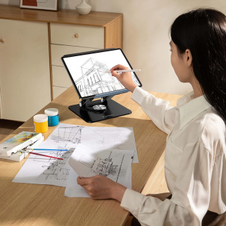 Laptop stand Wozinsky WRS-CPY84SB 360 aluminum - black