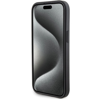 BMW Grip Stand Smooth & Carbon case for iPhone 15 - black
